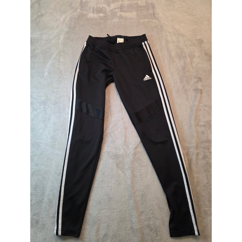 Adidas Track Pants Mens Small Black Climacool 3-Stripe Soccer Training Joggers